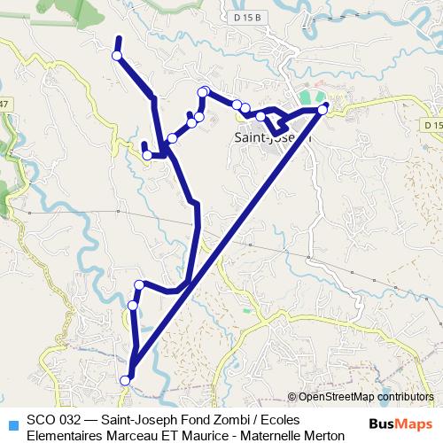 SCO 032 bus Line Map