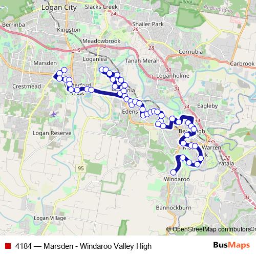 4184 bus Line Map