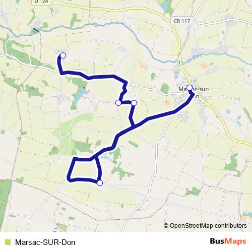 Marsac-SUR-Don bus Line Map