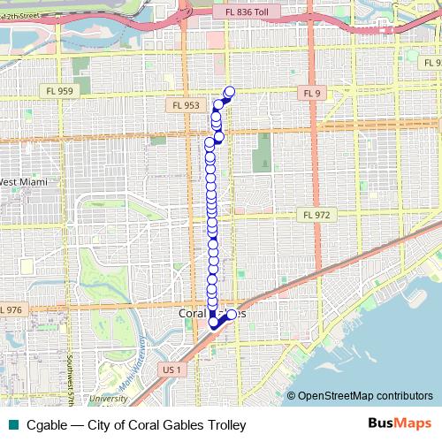 Cgable bus Line Map