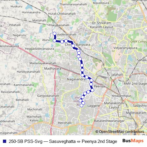 250-SB PSS-Svg bus Line Map