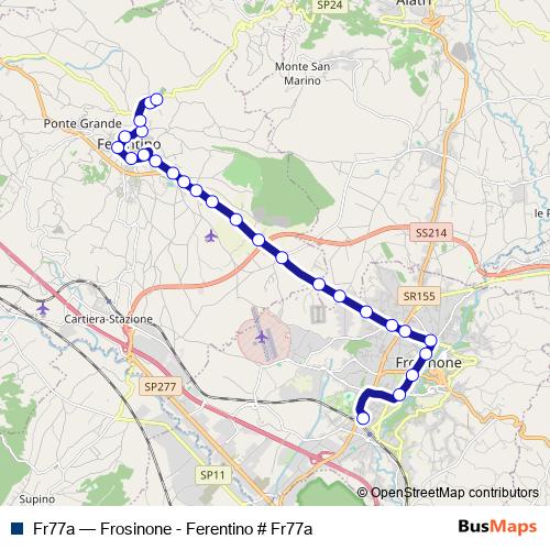Fr77a bus Line Map