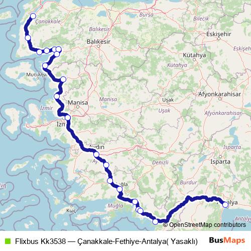 Flixbus Kk3538 bus Line Map