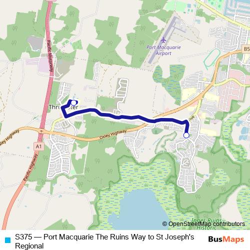 S375 bus Line Map