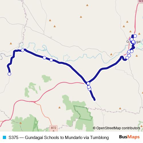 S375 bus Line Map