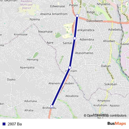 2807 Ba bus Line Map