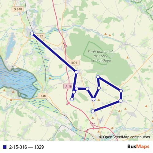 2-15-316 bus Line Map
