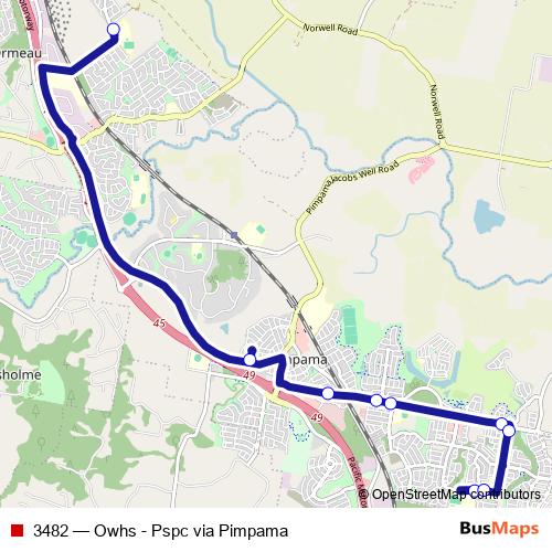3482 bus Line Map