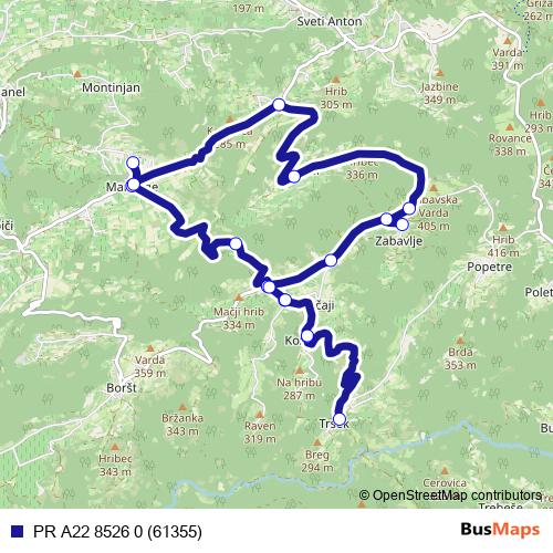PR A22 8526 0 (61355) bus Line Map