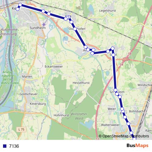 7136 bus Line Map
