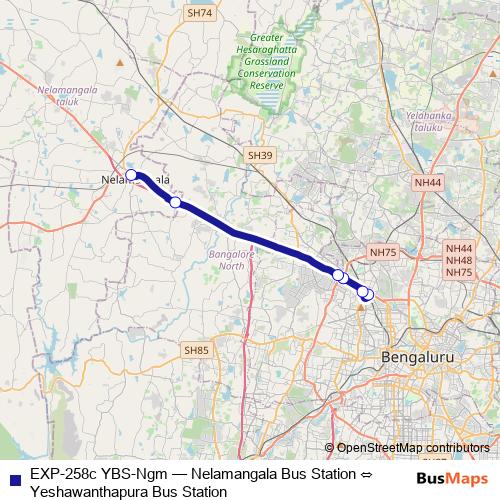 EXP-258c YBS-Ngm bus Line Map