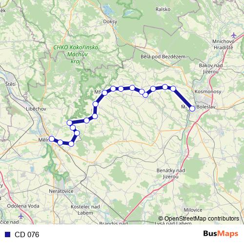 CD 076 rail Line Map