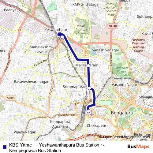 KBS-Yttmc bus Line Map