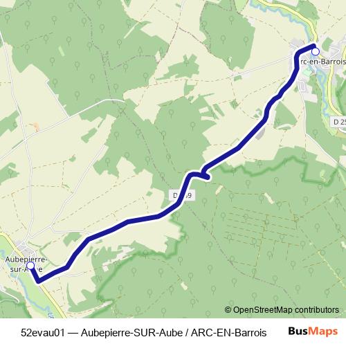 52evau01 bus Line Map