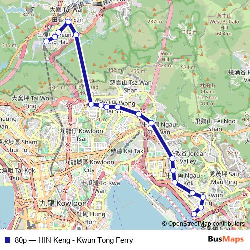 80p bus Line Map