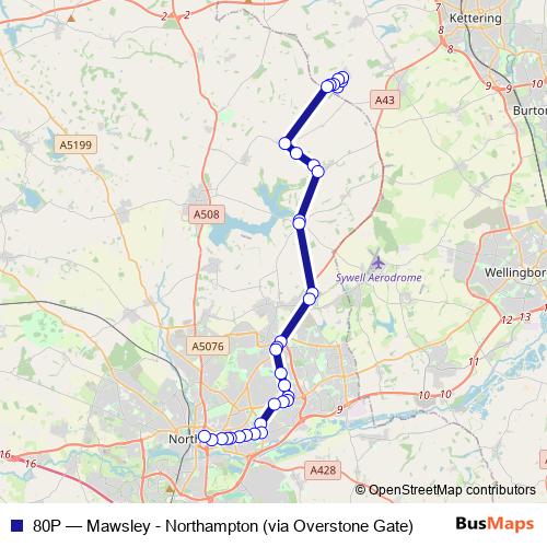 80P bus Line Map
