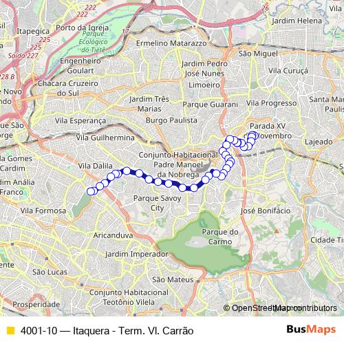 4001-10 bus Line Map