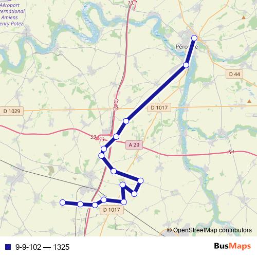 9-9-102 bus Line Map