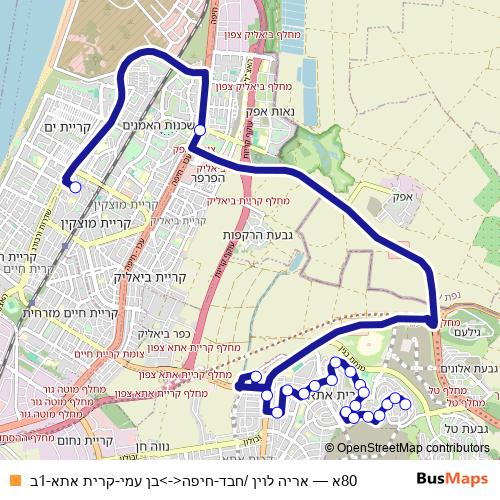 80א bus Line Map