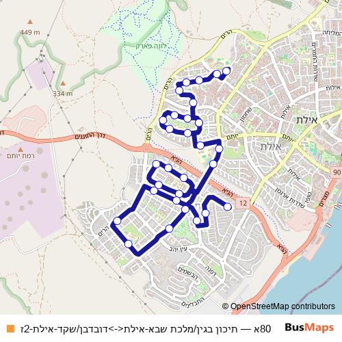 80א bus Line Map