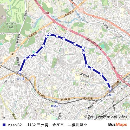 Asahi32 bus Line Map