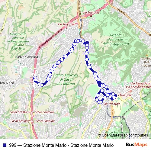 999 bus Line Map