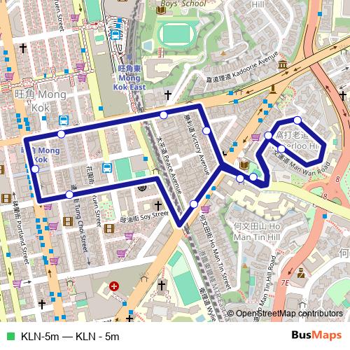 KLN-5m bus Line Map
