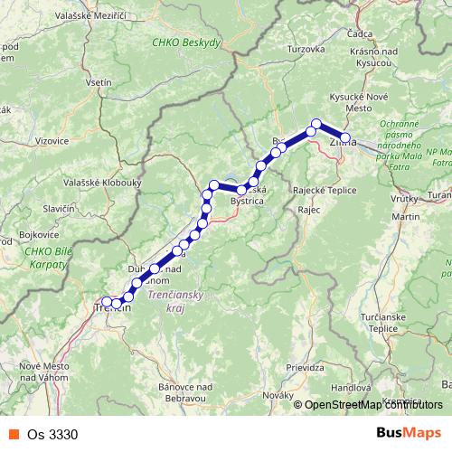 Os 3330 rail Line Map