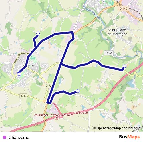 Chanverrie bus Line Map