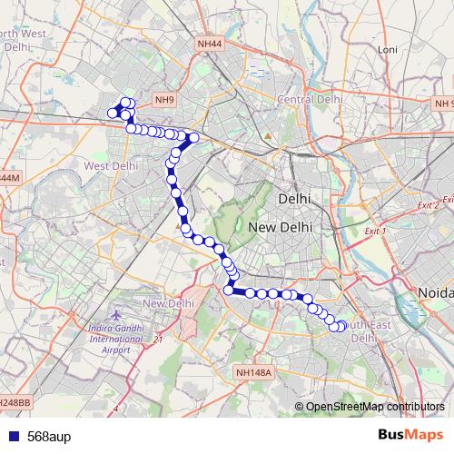 568aup bus Line Map