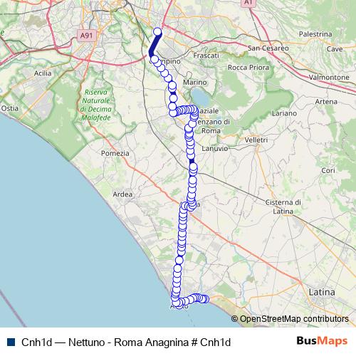 Cnh1d bus Line Map