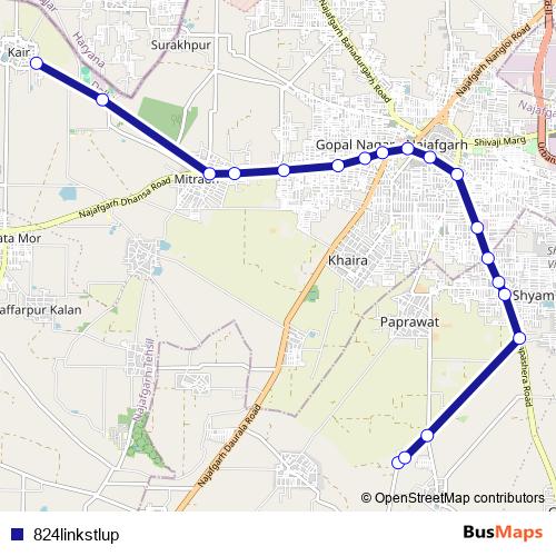 824linkstlup bus Line Map