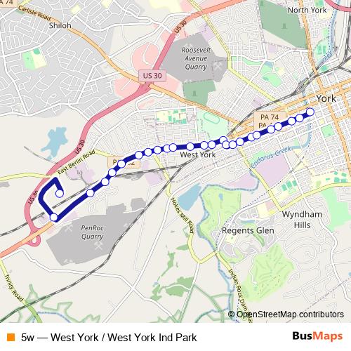 5w bus Line Map