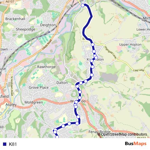 K81 bus Line Map