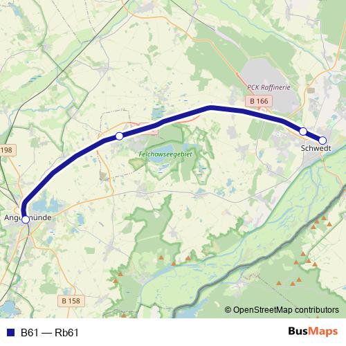 B61 rail Line Map