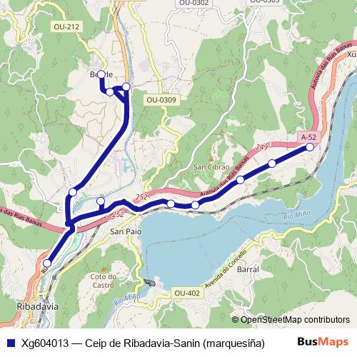 Xg604013 bus Line Map