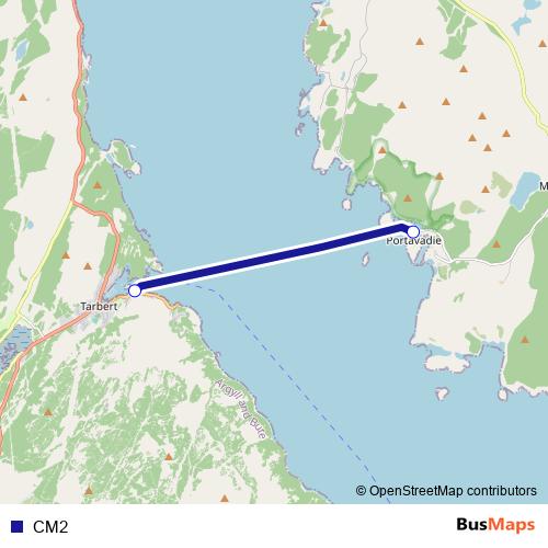 CM2 ferry Line Map