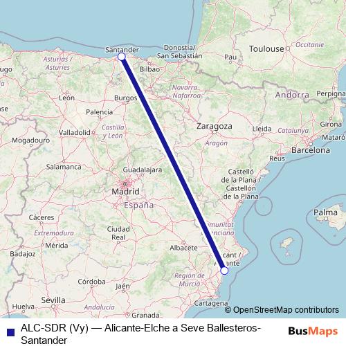 ALC-SDR (Vy) air Line Map