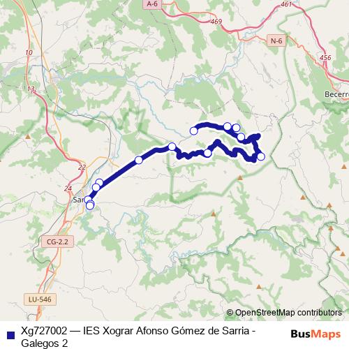 Xg727002 bus Line Map
