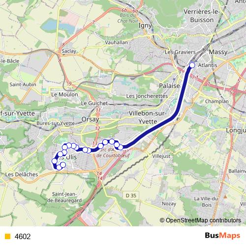 4602 bus Line Map