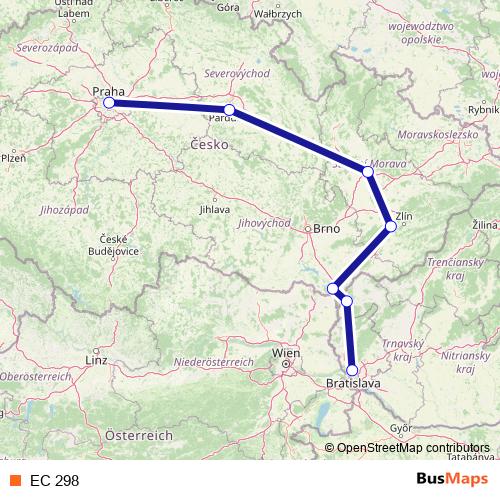 EC 298 rail Line Map