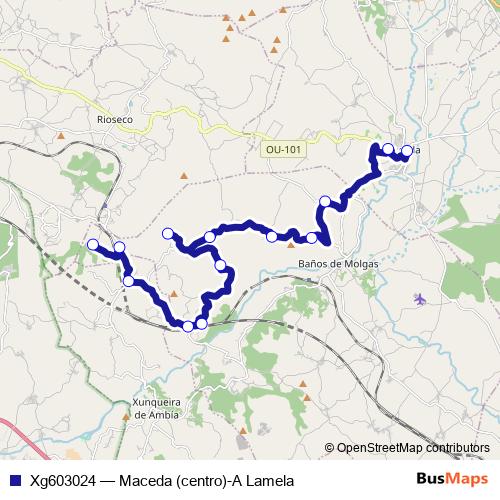 Xg603024 bus Line Map