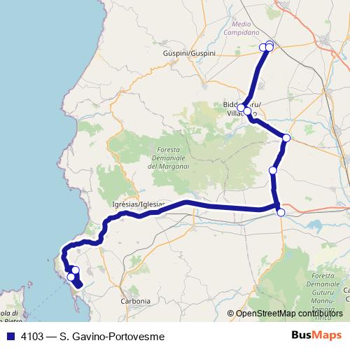 4103 bus Line Map