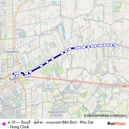 ต.18 bus Line Map