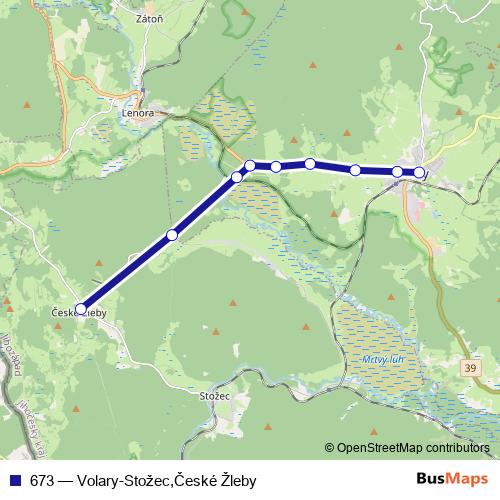 673 bus Line Map