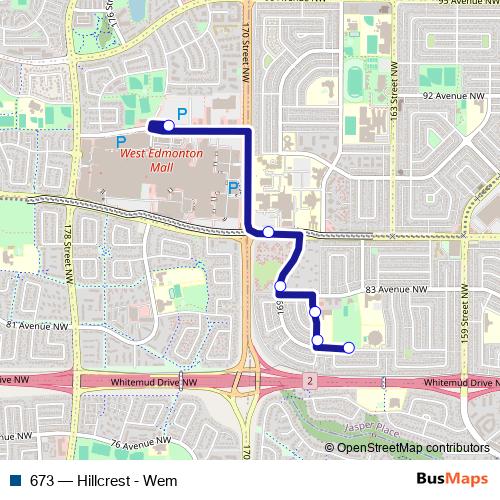 673 bus Line Map
