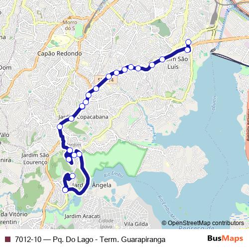 7012-10 bus Line Map