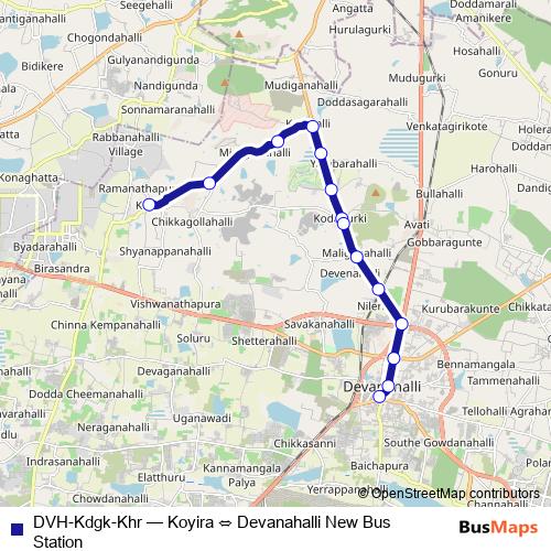 DVH-Kdgk-Khr bus Line Map