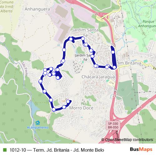 1012-10 bus Line Map