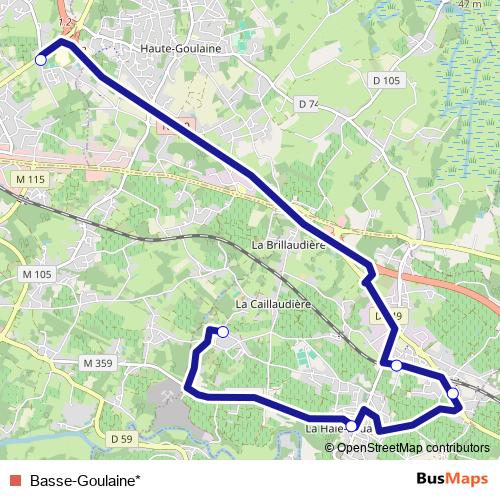 Basse-Goulaine* bus Line Map